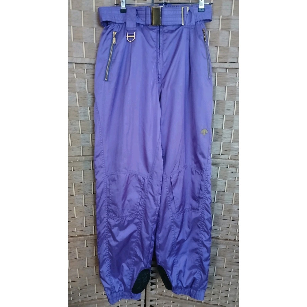 Vtg Descente Women's Purple Snow Ski Pants Sz 30 (25in Waist) Insulated Japan